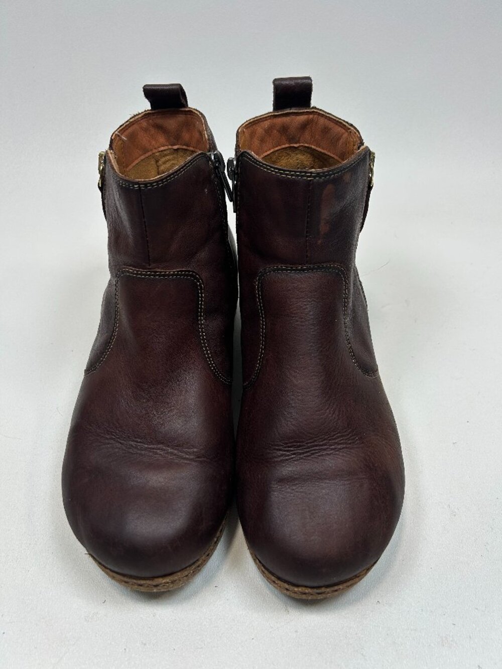 PIKOLINOS Ankle Boots Booties Granada WOW-8988 Leather Dual Zipper Brown EU 40 - Picture 2 of 13
